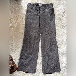 LOFT Black and White Herringbone Dress Pants